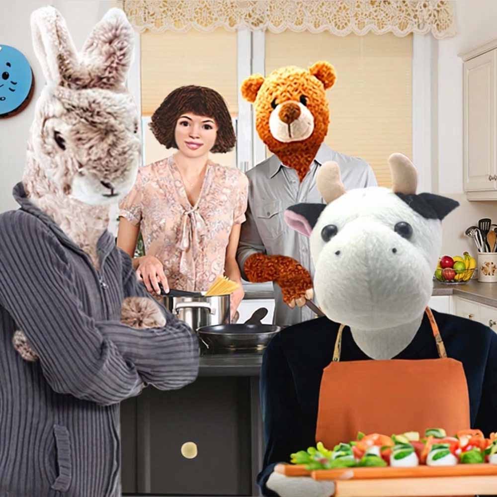 Rabbit, Twimii, Ted and Cow
