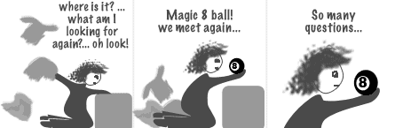 Twimii finding her magic 8 ball once again