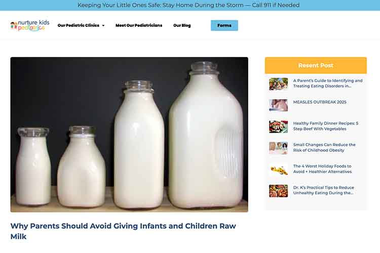 screenshot of article