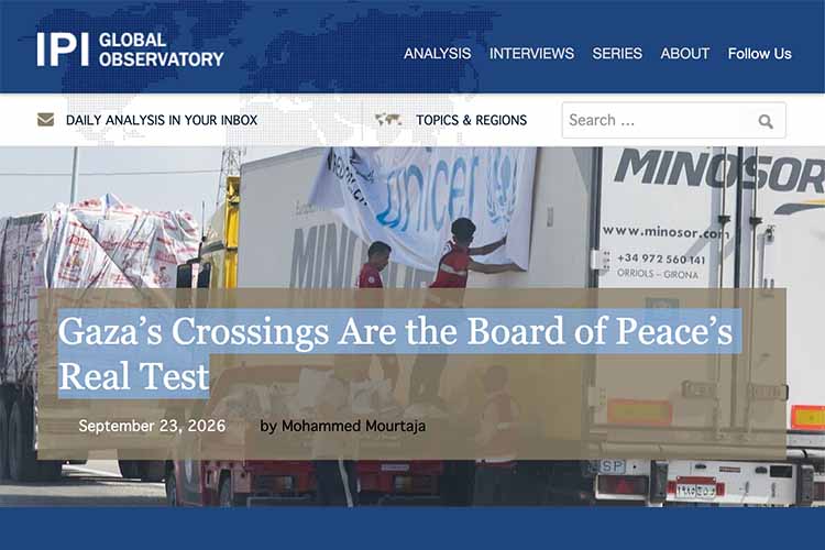Gaza’s Crossings Are the Board of Peace’s Real Test