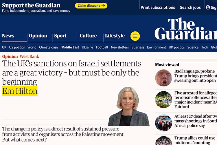 screenshot of article