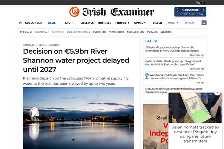 screenshot of article