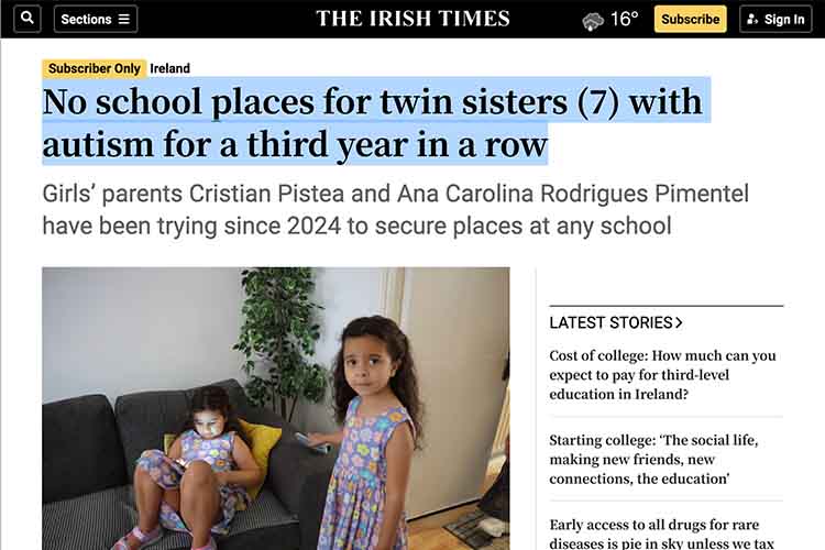 screenshot of article