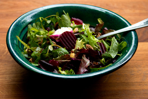 Lazy Pickled Beetroot and Goats Cheese Salad