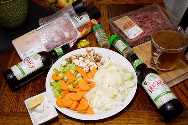 Ingredients-for-Beef and Bacon Stewed in Cider
