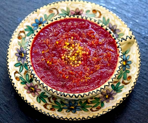 Beetroot, Orange and Mustard Soup