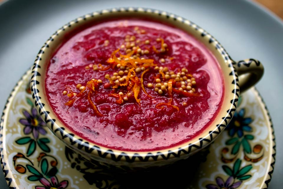 Beetroot, Orange and Mustard Soup