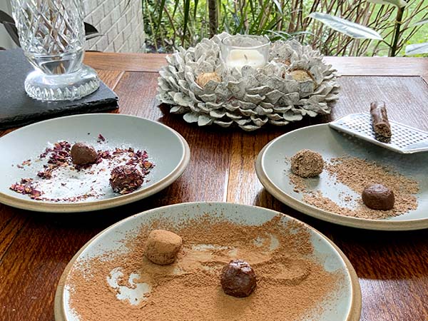 toppings for the champagne truffles