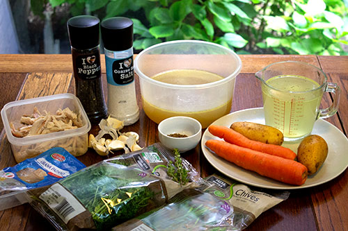 Ingredients-for-Chicken-Garlic-Soup