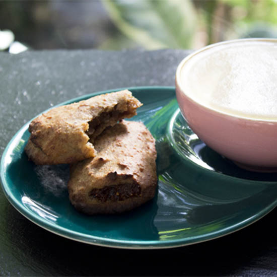 Fig-orange-and-almond-rolls with a good cup of coffee