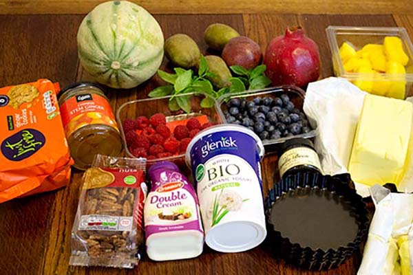 Ingredients-for-fruit-salad-cake