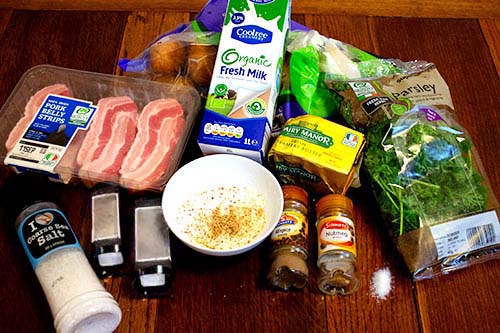 Ingredients-for-Gluten-free Crispy Pork with Parsley Sauce