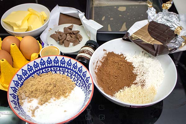 Ingredients-for-gluten free mocha brownies