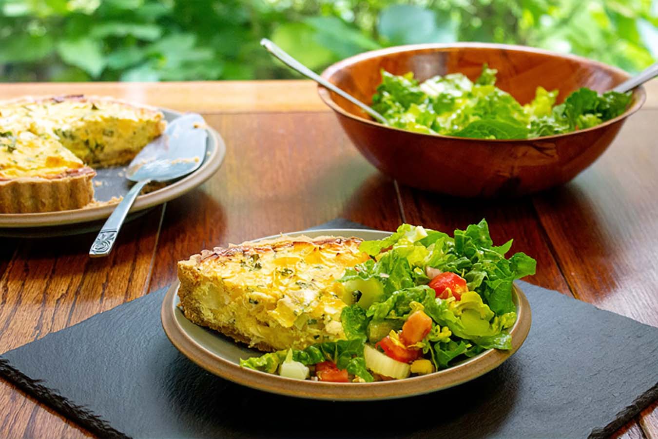 Gluten-free Potato Leek and Garlic Quiche