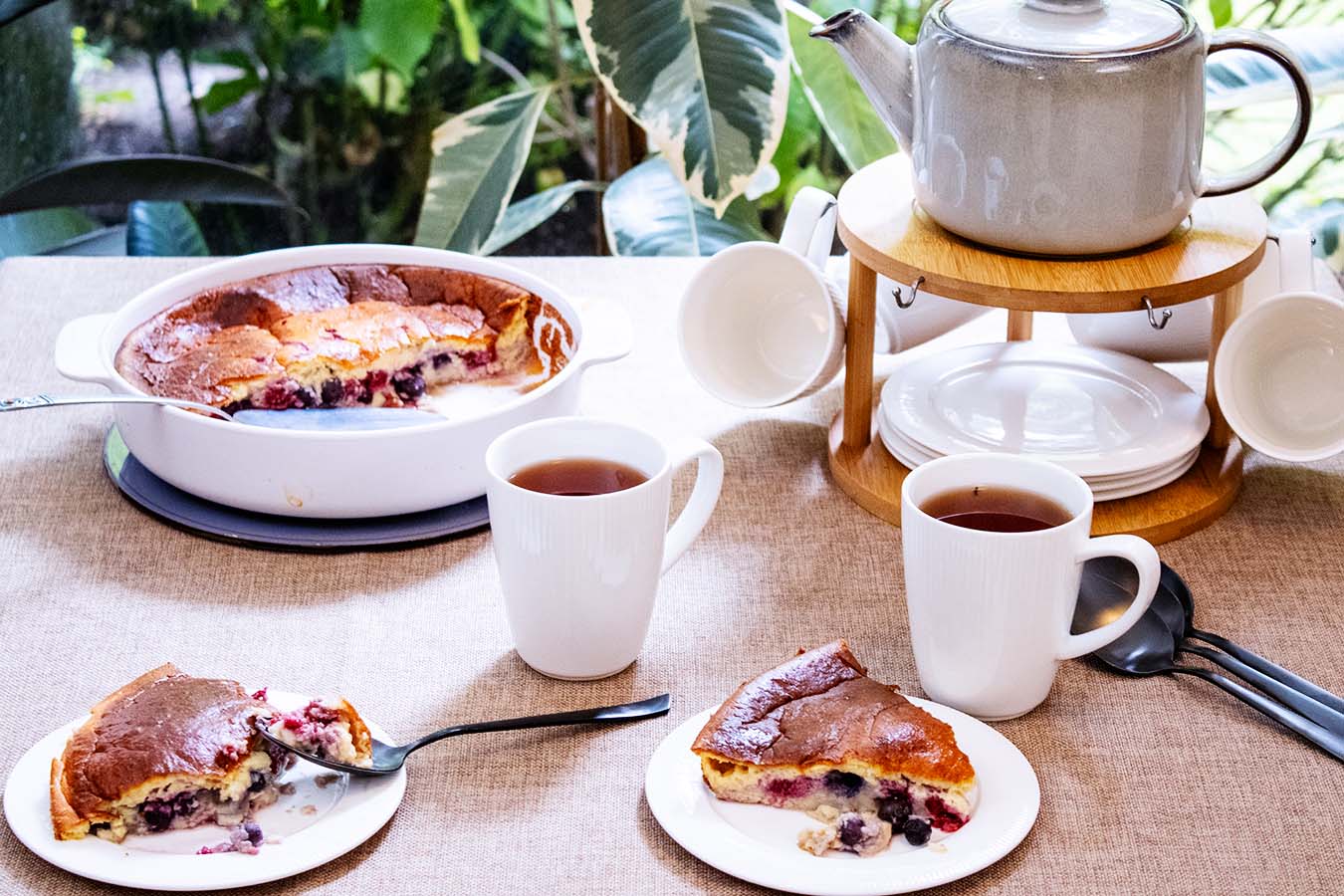 High-protein Baked Breakfast Fruit Pudding