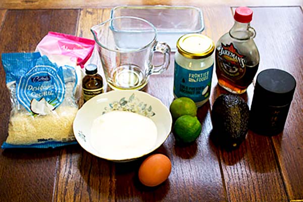Ingredients-for-lime-and-coconut-loaf