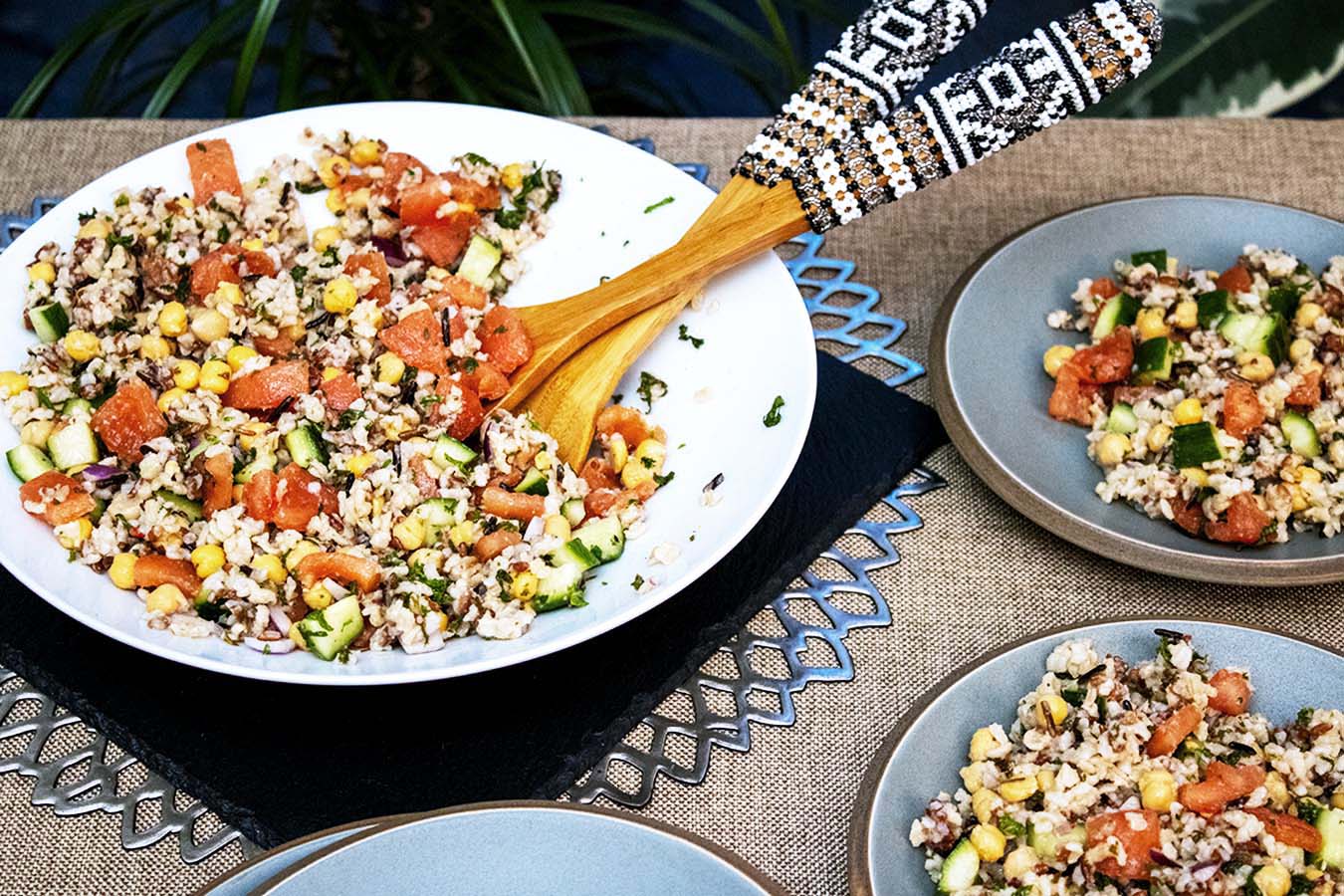 Rice and Chickpea Tabbouleh