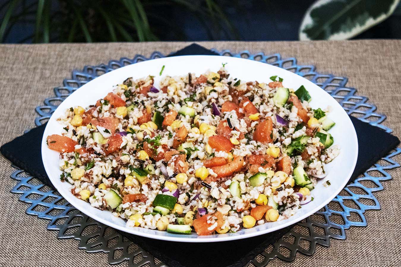 Rice and Chickpea Tabbouleh