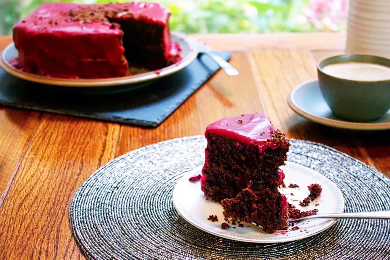 Spiced Chocolate Cake with Raspberry Ganache