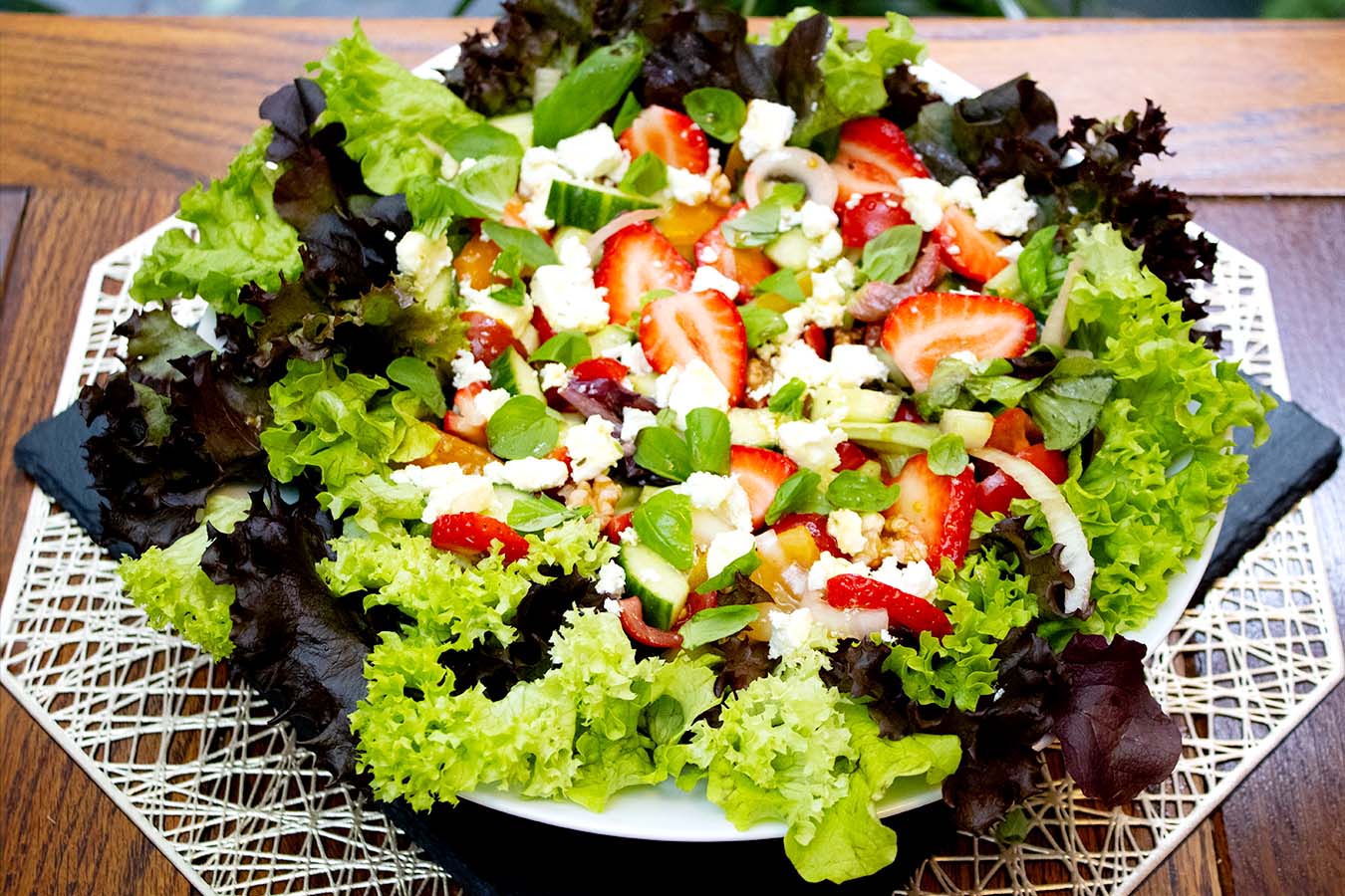 Strawberries and Feta Cheese Salad