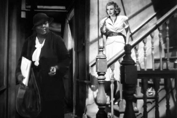 Mrs Dubray and Rosie walking down the stairs