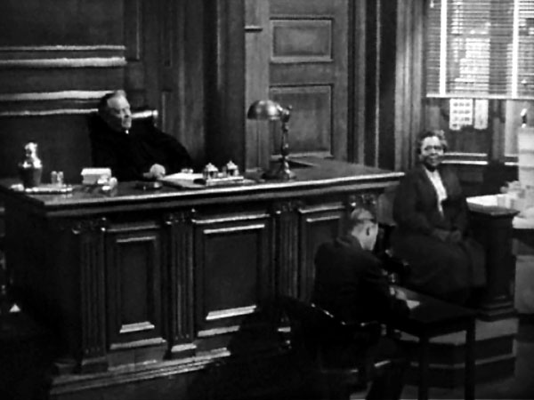 Mrs Dubray in the witness box